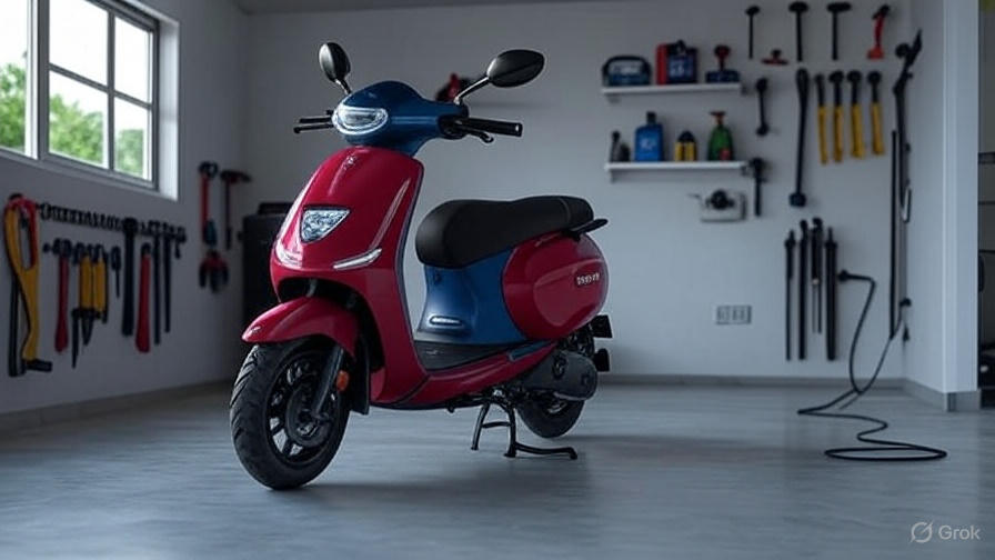 Bajaj Chetak plugged into a home